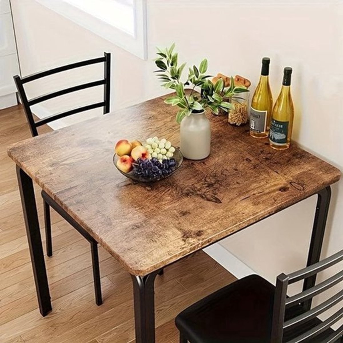 Eettafelset – Eethoek – Keukentafelset – Zitgroep – Meubelset – Compact Design – Hardhout