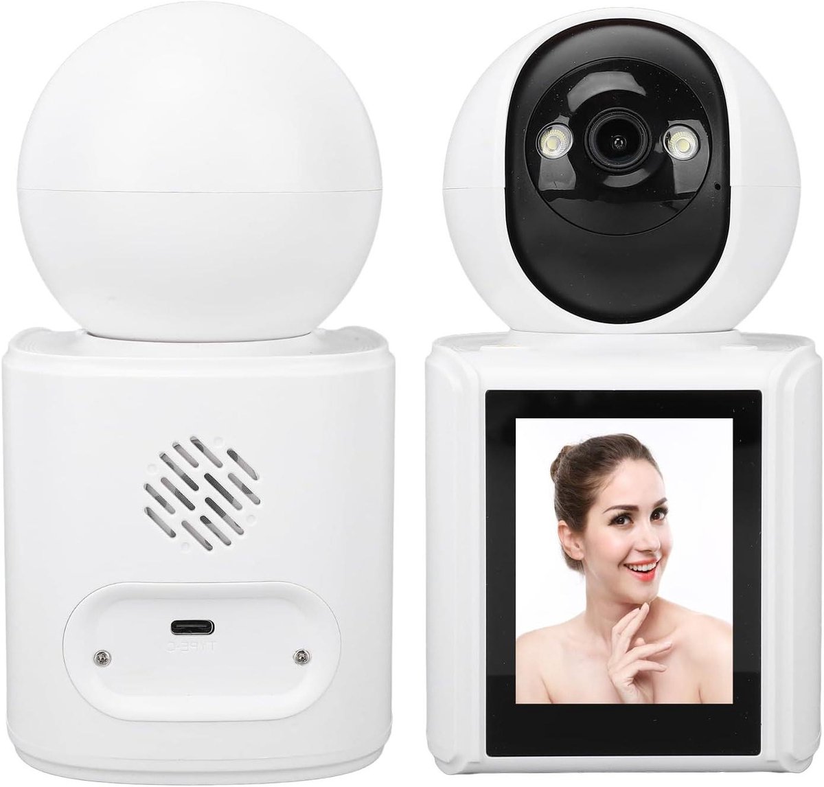 Binnencamera met 2-weg Audio - Babyfoon Huisdiercamera - Huisbewaking - 28 Inch IPS-scherm - 20 x 10 x 10 cm