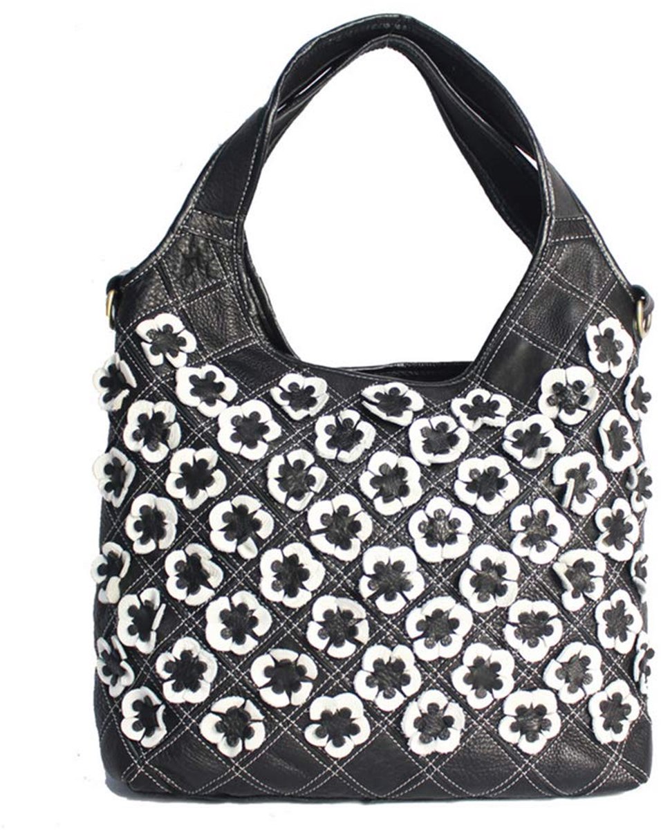 Dailygoods - Multikleur Bloemleren Schoudertas voor Vrouwen, Vintage Handtas