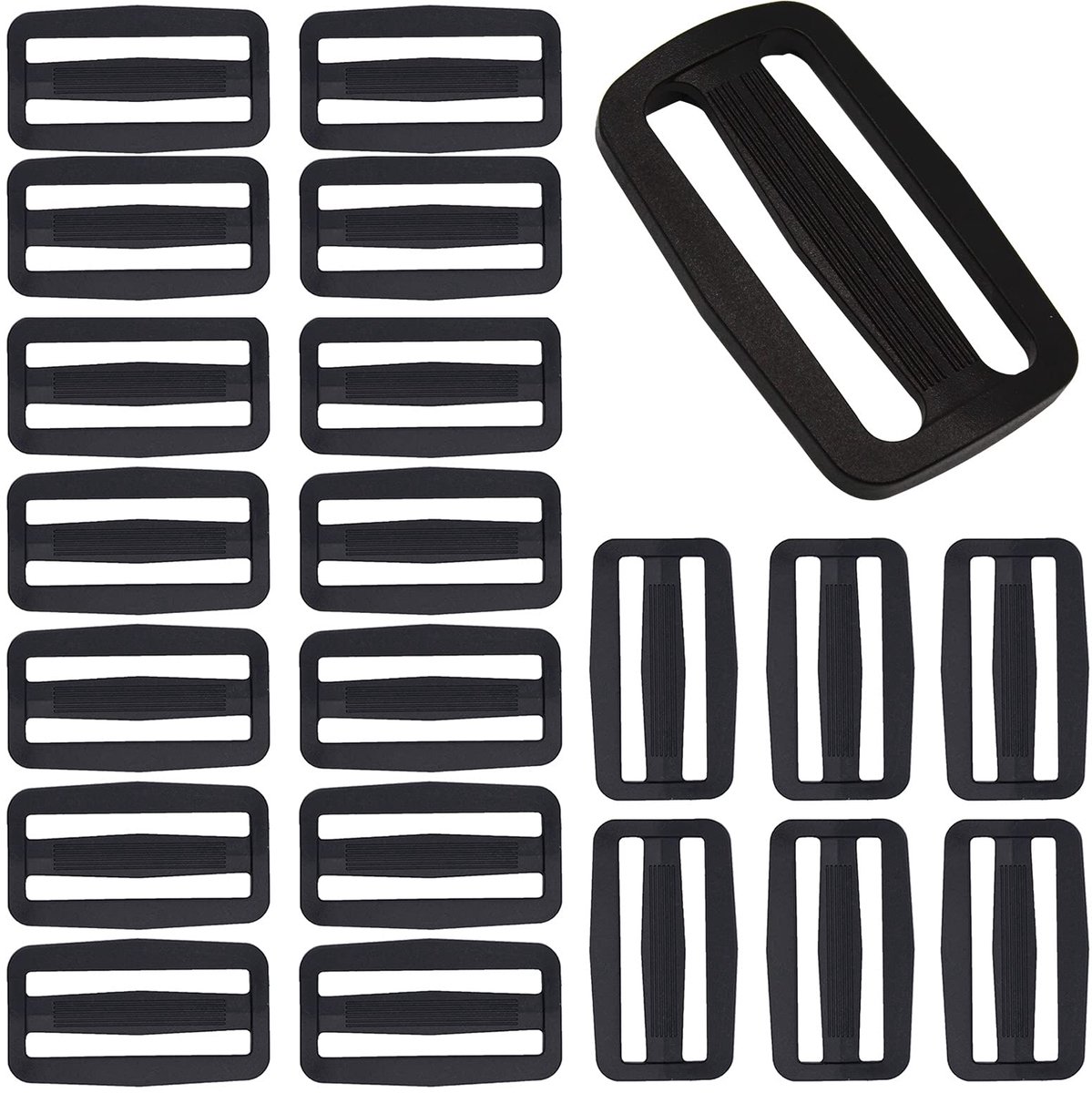 Dailygoods - Laddergespen Klemmen - 20 Stuks Plastic Bandverstellers voor Bevestiging en Aanpassing