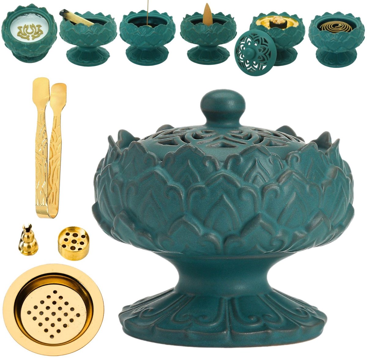 Dailygoods - Keramische Wierookbrander - Voor Bakhoor, Sticks en Poeder