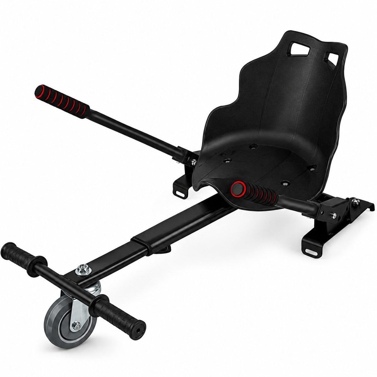 Dailygoods- Hoverboard Go Kart - Verstelbare Zitplaats - Stevige Hoverkart Conversion Kit - Geschikt voor 6.5/8/10 Inch Hoverboards - Duurzame Constructie - 360° Voorwielbesturing