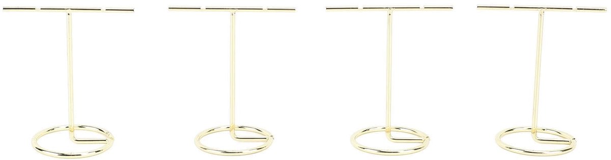 Dailygoods - T-vormige Sieradenhouder voor Oorbellen - Goudkleurig Metalen Organisator