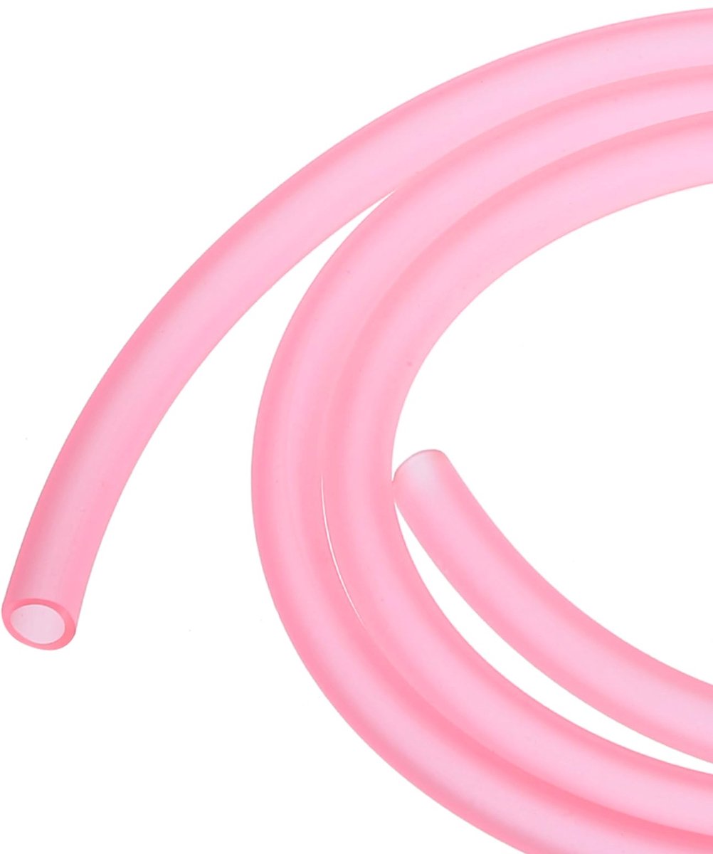 Dailygoods - PVC Benzineslang 5mm x 8mm - 1 Meter - Roze voor Tuinmachines
