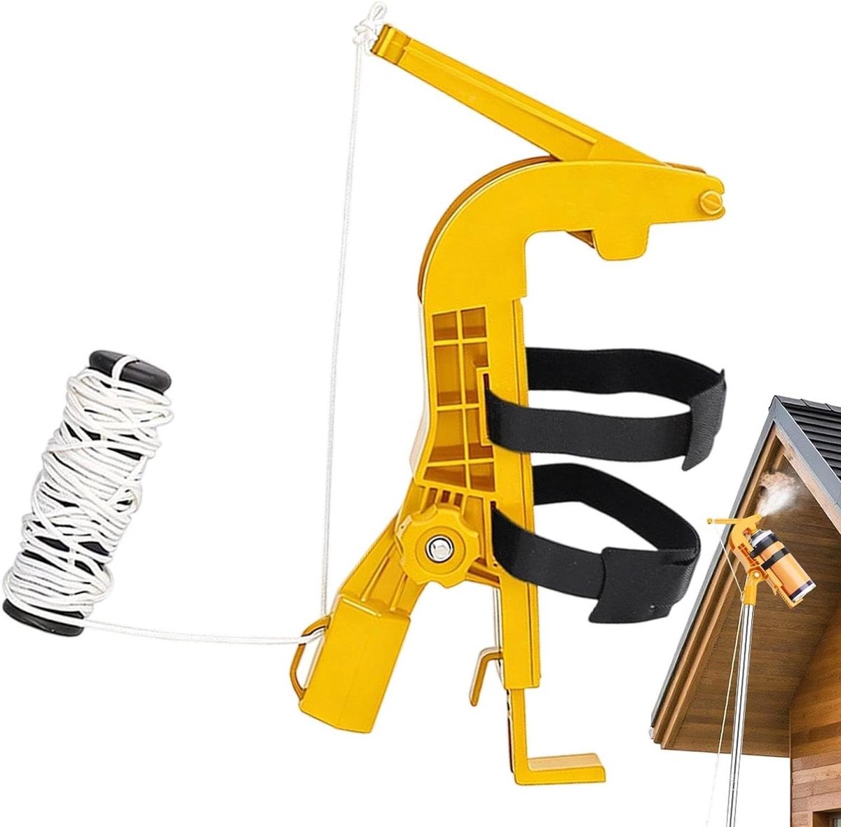 Verlengpaal Spuitbus - Spray Adapter - Hoge Oppervlakken Behandelen - Instelbare Spuithoek - 25 x 13 x 5 cm - Zwart
