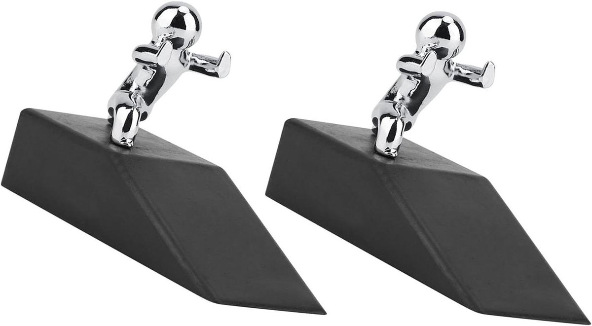 Deurstopper Zinklegering - Deurwig - Veiligheid Kinderen - Charmant Ontwerp - 20 x 14 x 10 cm - Zilver