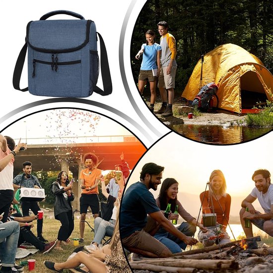 Geïsoleerde Koeltas - Thermo Rugzak - Outdoor Activiteiten - Licht Duurzaam Ontwerp - 10 Liter Inhoud - Donkerblauw — afbeelding 2