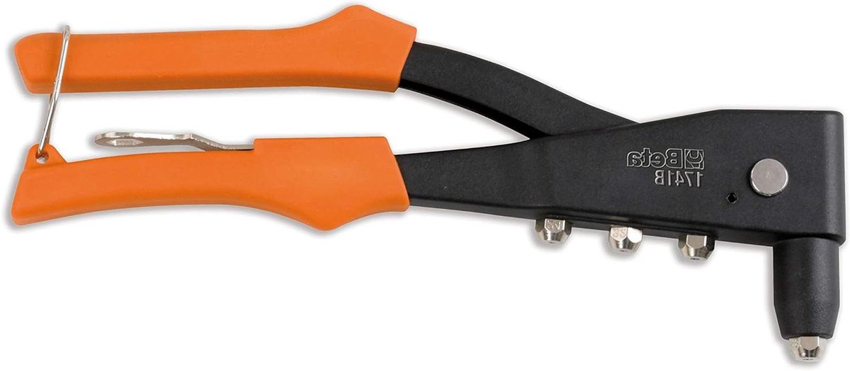 Klinktang - Klinknageltang Popnageltang - Bevestigen van materialen - Met 4 verwisselbare spuitmonden - 24-5 mm - Zwart