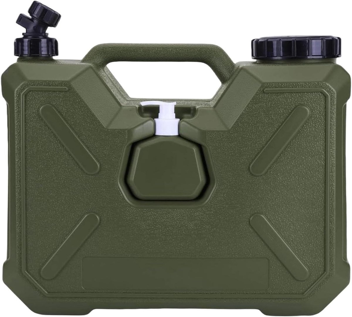 Waterreservoir met Kraan - Container met Tappunt - Outdoor Hydratatie - Afneembare Zeepdispenser - 12 Liter - Groen