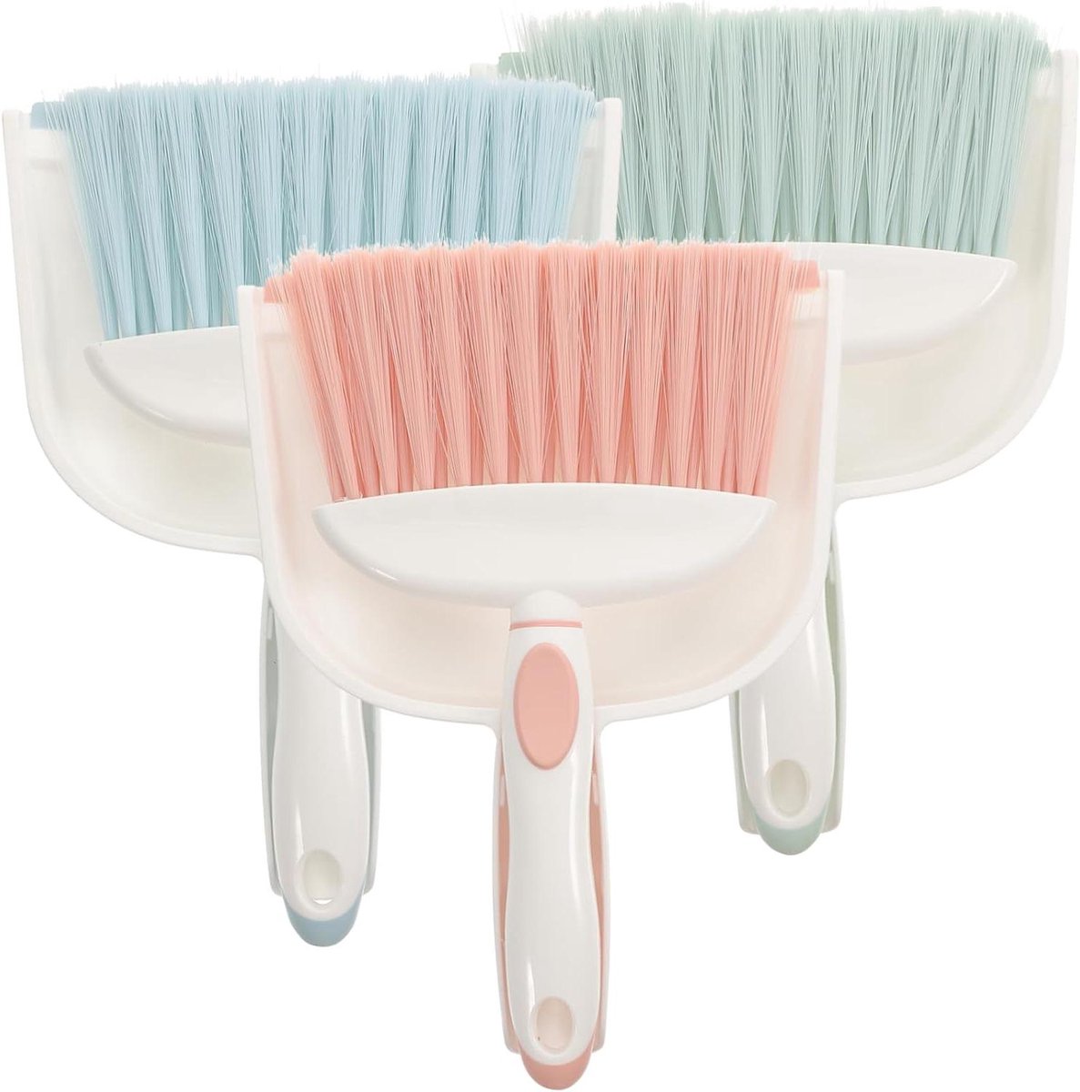 Bezem Stofblik Set - Mini Stoffer Blik - Bureau Schoonmaken - Ergonomisch Ontwerp - 23X17X3CM - Diverse Kleuren