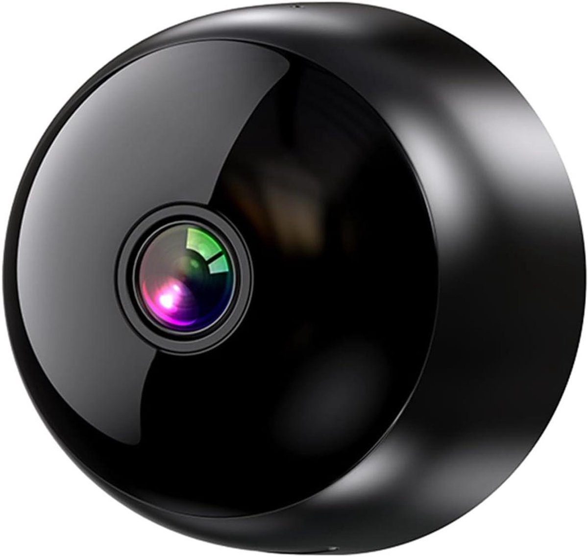 Draadloze Beveiligingscamera - Nanny Cam WiFi - Huisbewaking - 360 Graden Rotatie - 11 x 8 x 3 cm - Wit