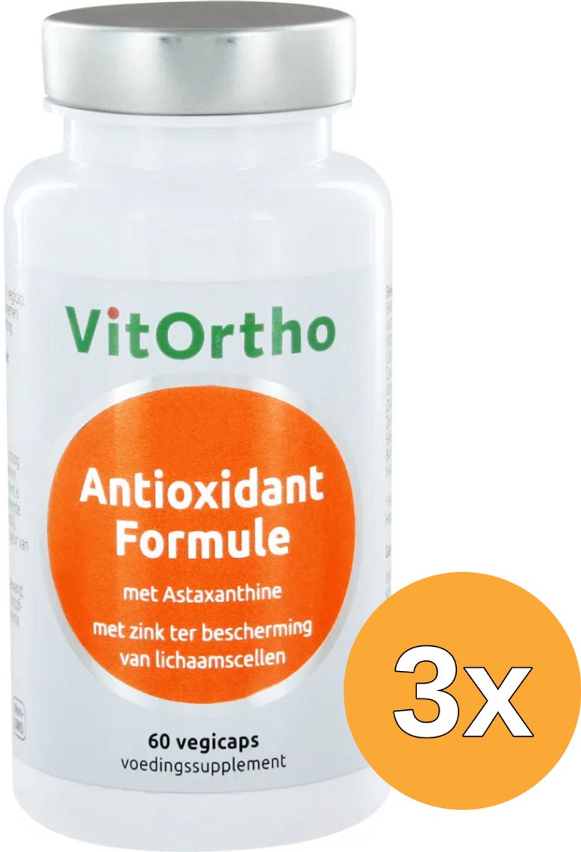 3x Vitortho Antioxidform Voorheen Antioxidant Formule (60 vega capsules)