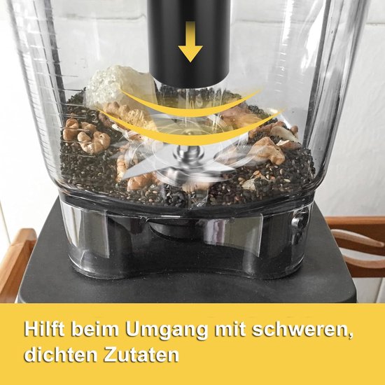 Tamper Tool - Mixer Stamper - Dikke Ingrediënten Mengen - Directe Plaatsing Kom - 30.3 x 7.4 x 7.3 cm — afbeelding 3