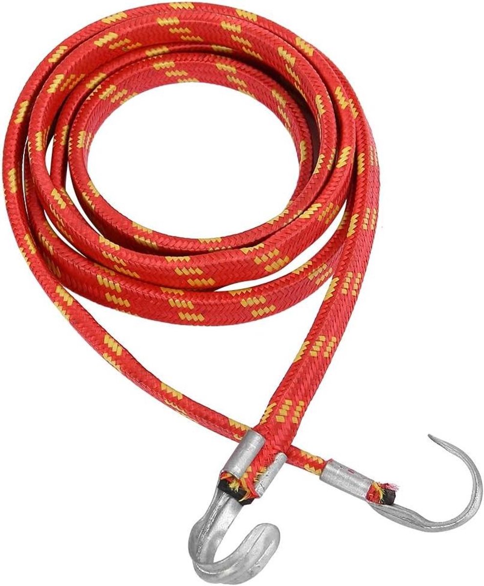 Elastische spanbanden - Bagageriem haken - Fietsen organiseren - Aluminium haak - 143 cm - Rood