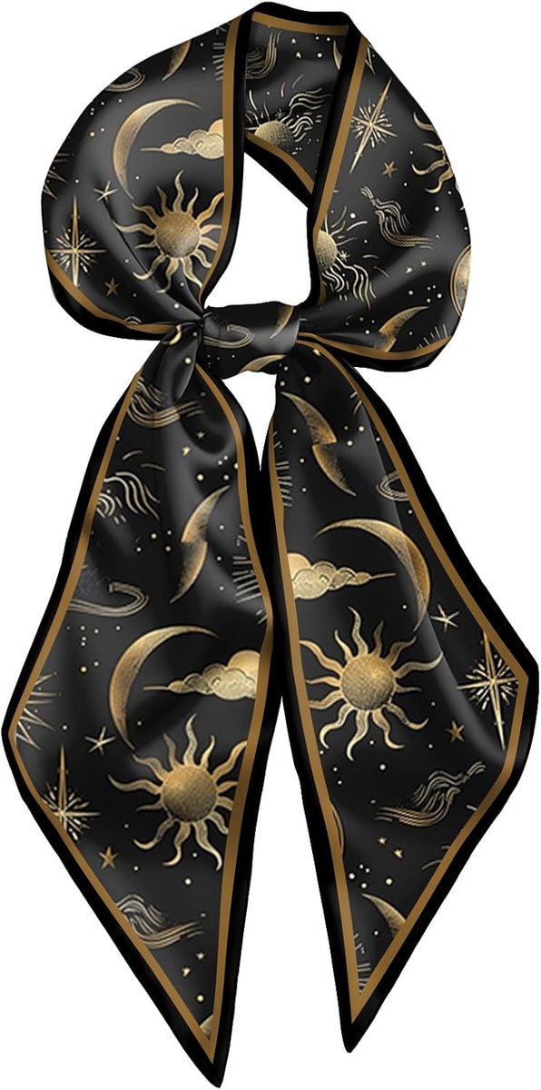 Head Hair Scarf Neck Silk Feeling Scarves Long Thin Satin Fashion Handbag Cute Decoration Women Girls 59 * 6.7'' - ShopVlot