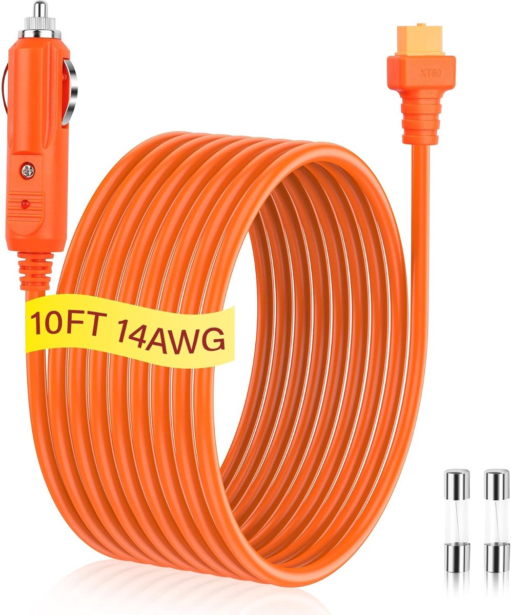 SinLoon 14AWG Cigarette Lighter XT60 Charging Cable 12V Cigarette Lighter Plug to XT60 Female Connector Extension - ShopVlot