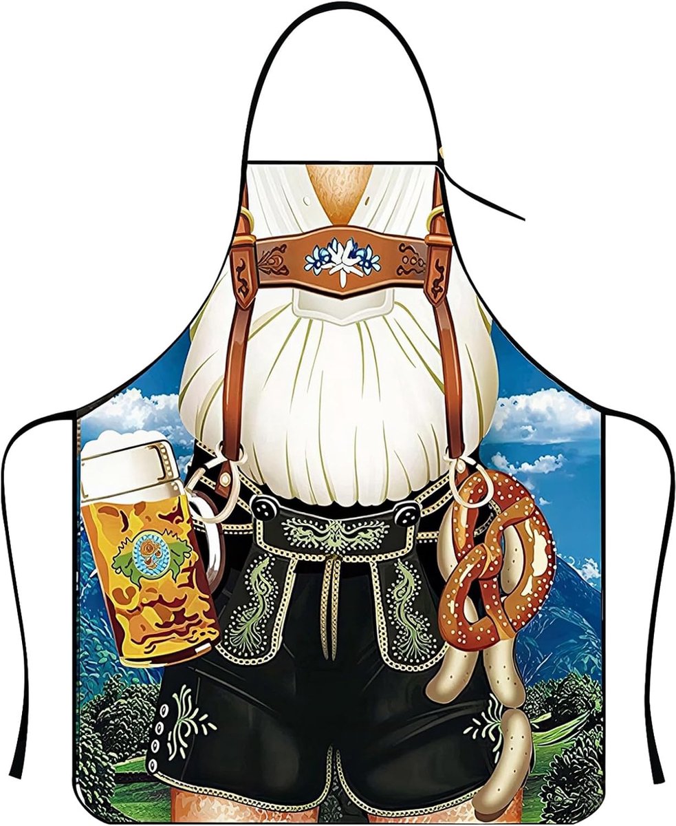 Oktoberfest schort, Beierse schorten, schort voor heren, kookschort grappig, geschikt voor het Oktoberfest - ShopVlot