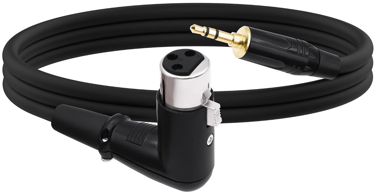 3.5mm TRS to XLR Balanced Cable 90 Degree XLR Female to 1/8 Inch TRS Male Audio Cable Adapter HiFi Stereo Speaker - ShopVlot