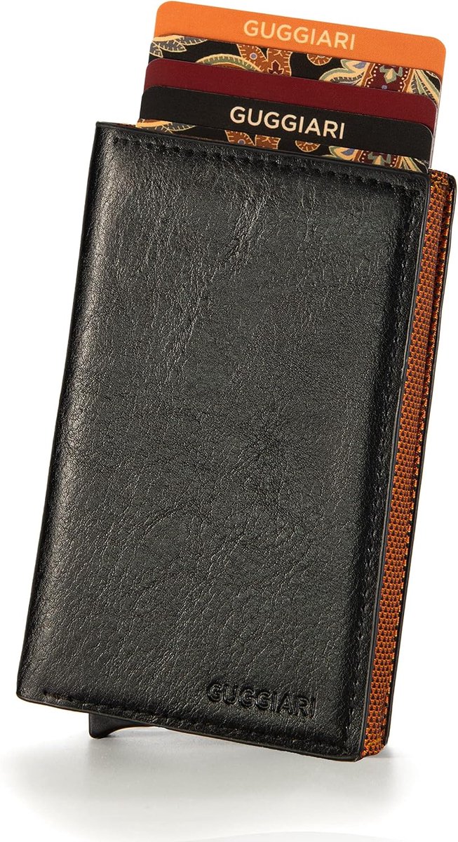 GUGGIARI Credit Card Holder with Coin Pocket and Magnetic Closure - Aluminum RFID Card Holder - Mini Wallet Men - ShopVlot