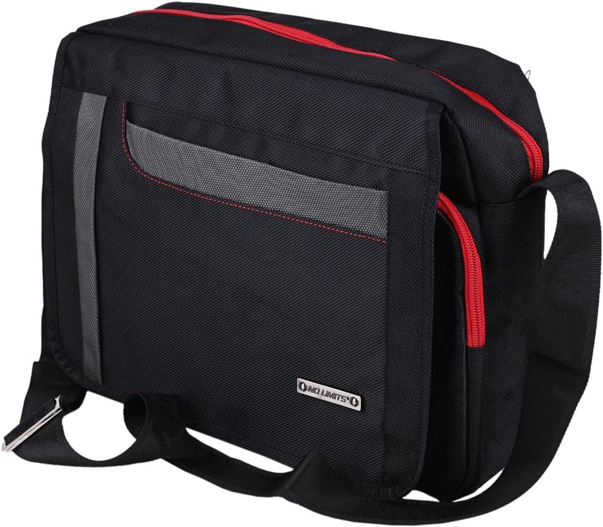 NO LIMITS Compact Laptop Bag with Accessory Compartments for Men and Women, Notebook Bag with Adjustable Shoulder Strap - ShopVlot
