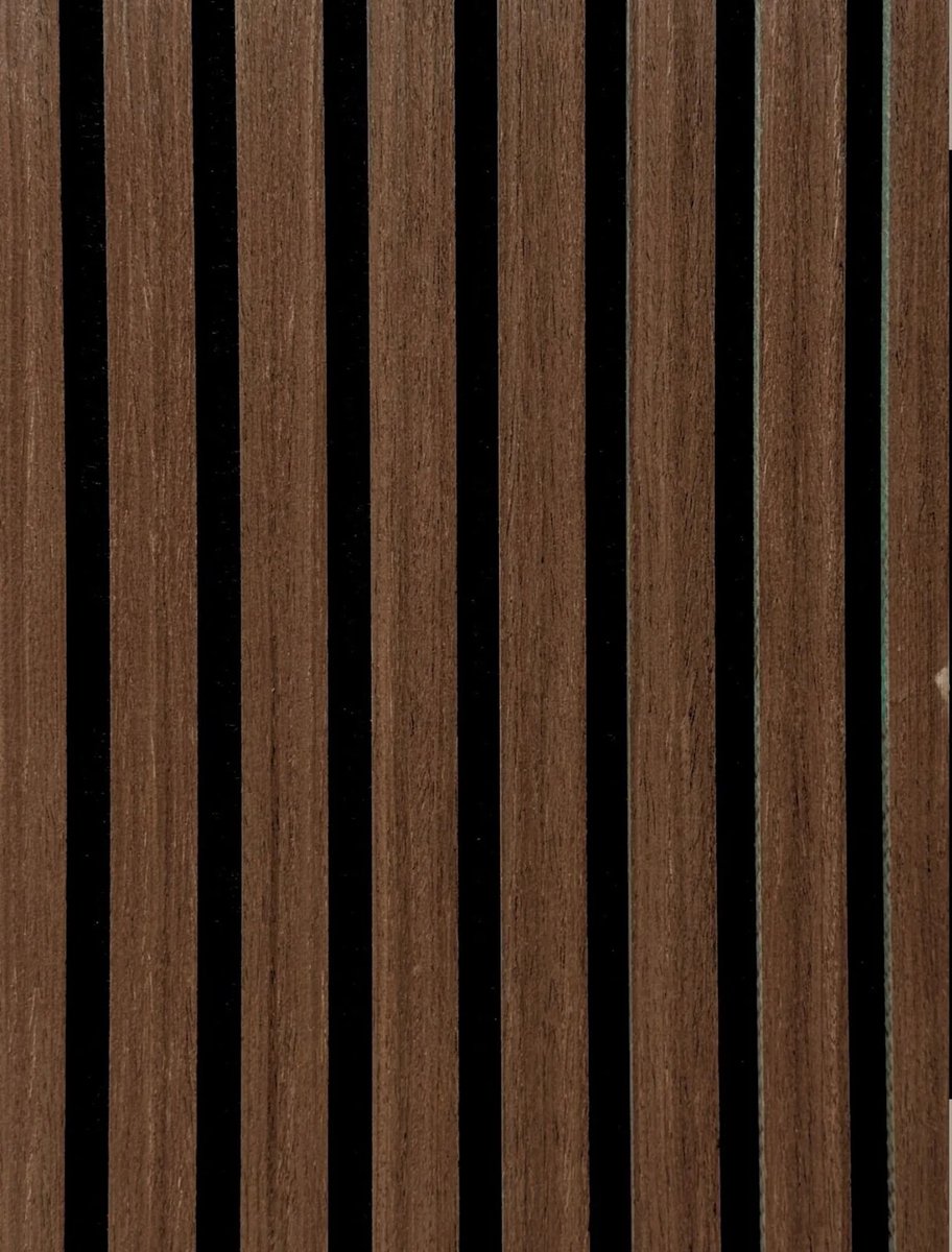 Akoestische Wandpanelen WENGE 260x60 cm – Lattenwand met Vilt – Houten Akoestisch Paneel – Wandbekleding