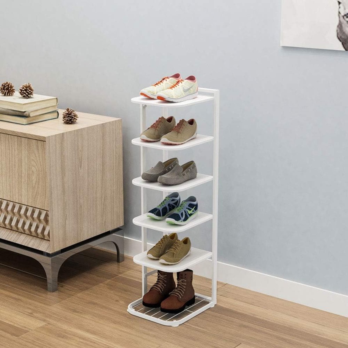 Schoenenorganizer 6-laags - metalen frame - stofdicht - ruimtebesparend - ShopVlot