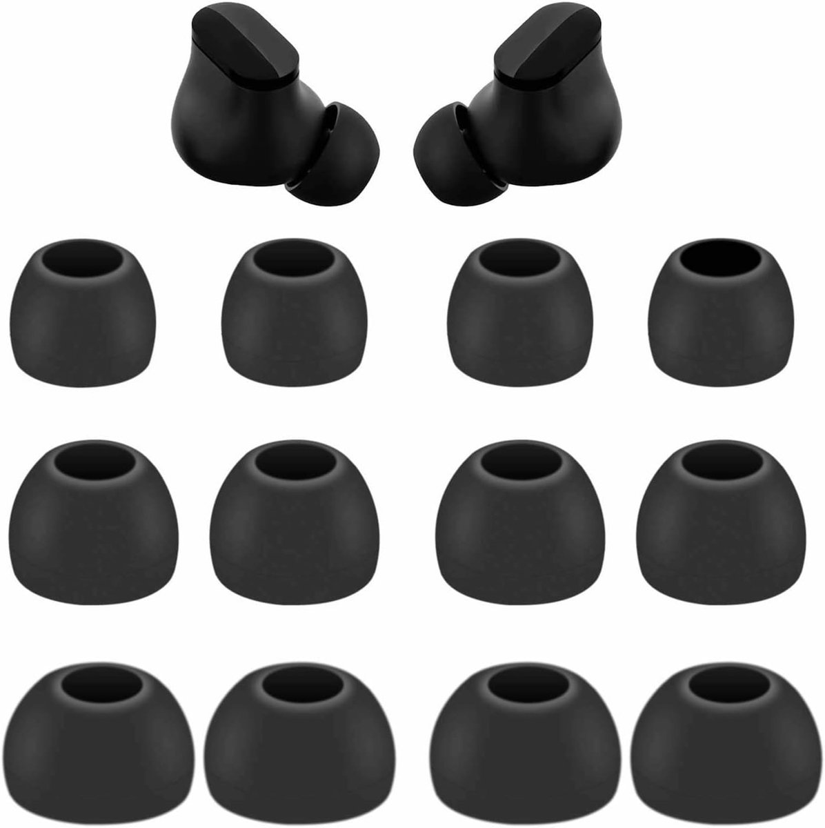 6 Pairs Replacement Compatible with Beats Studio Buds, S/M/L 3 Size Earplugs Earbuds Ear Gel Tips Flexible Soft - ShopVlot