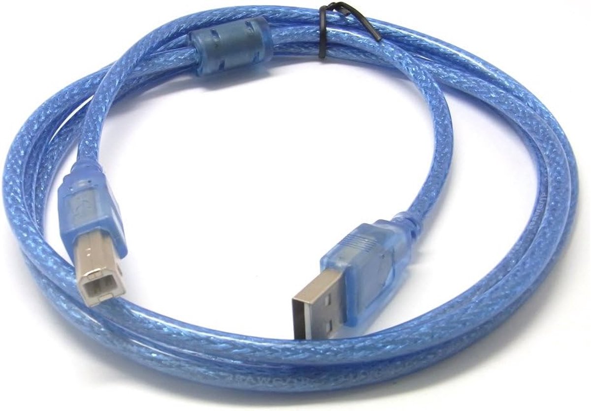 1.5m USB 2.0 HiSpeed Cable Connector Type A to Type B for Laser Printer, Printer Scanner - ShopVlot