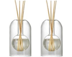 shengyi 2 x Storage Containers, Diffuser Bottles, Aromatherapy Diffuser Bottle, Modern Diffuser Glass Bottle Organizer - ShopVlot