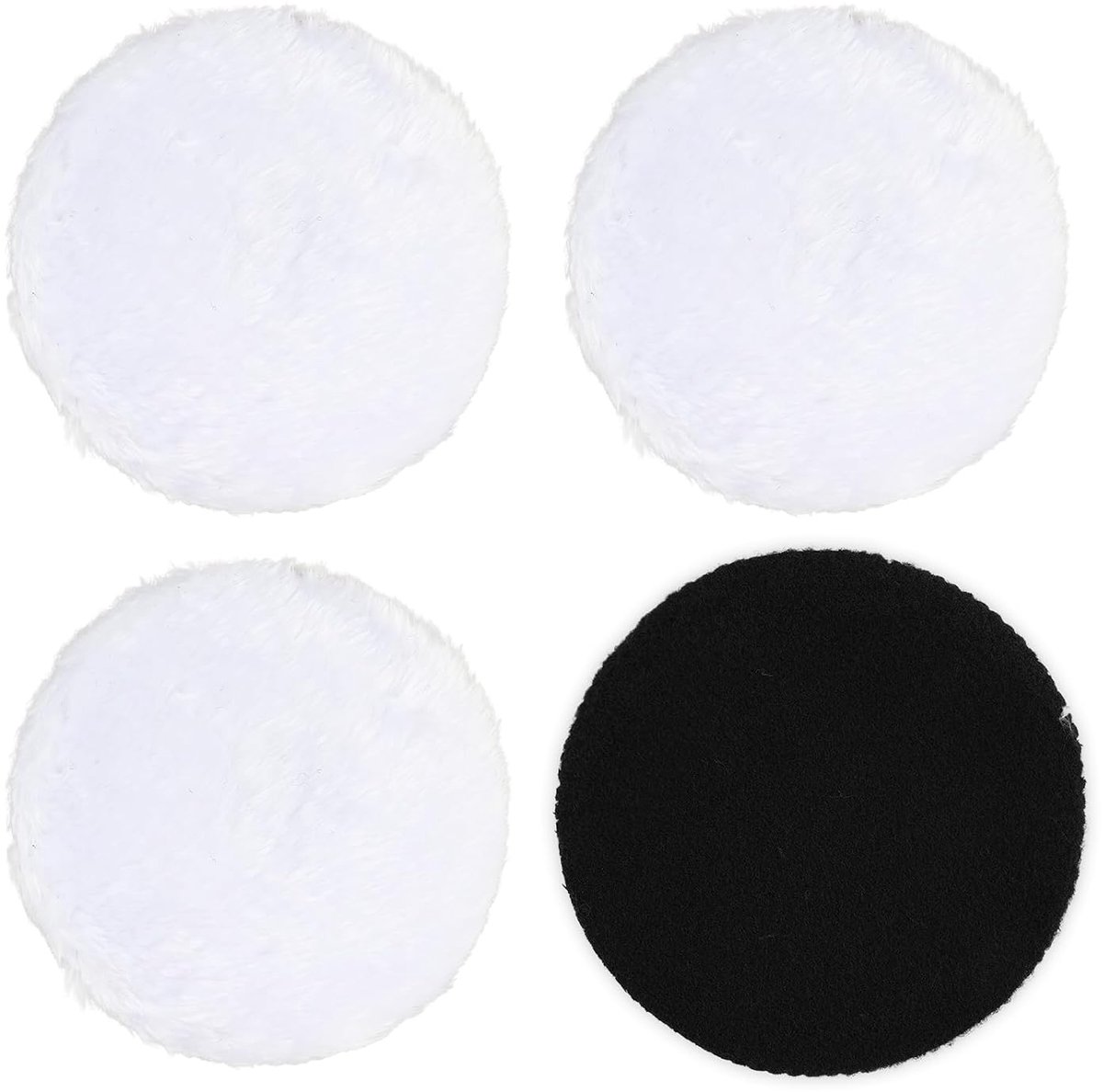 4 stuks polijstpads, 125 mm, autospons van synthetische wol met klittenband, compatibel met boormachine en - ShopVlot