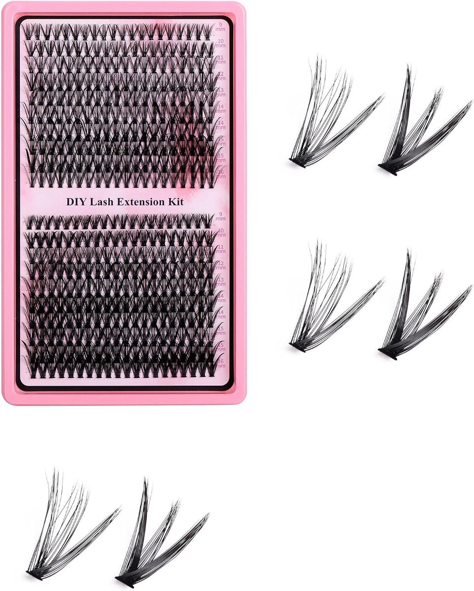DAFNE 400 stuks wimperextensions, 30-40D krul, wimperextension, set kunstwimpers voor wimperverlenging thuis - ShopVlot