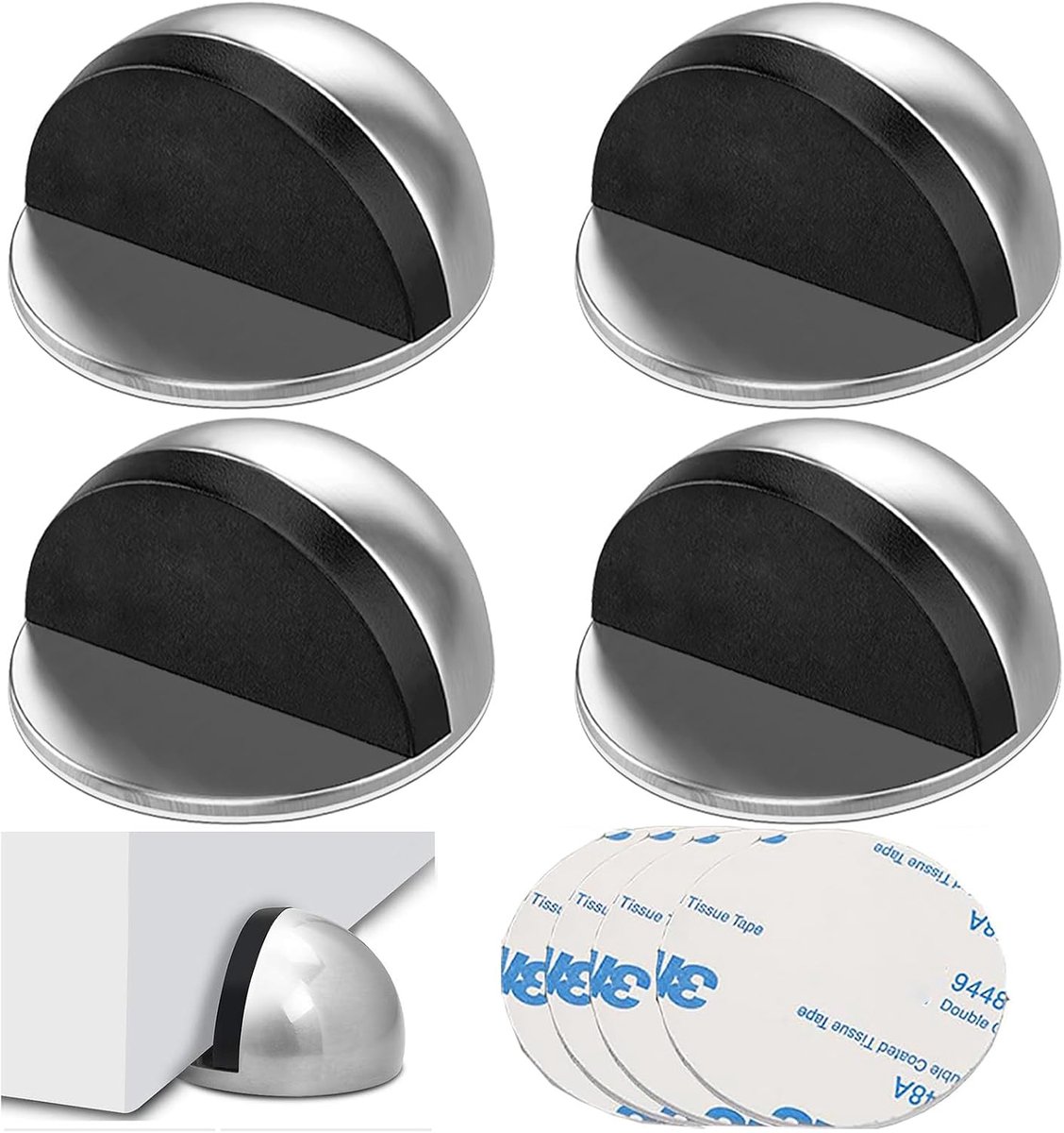 Self Adhesive Floor Door Stopper Pack of 4 - ShopVlot