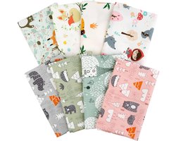 Pack of 8 Cotton Patchwork Fabric FOCCTS 50 x 40 cm Patchwork Fabric Pack of 8 Fabrics for Sewing for Children Crafts - ShopVlot