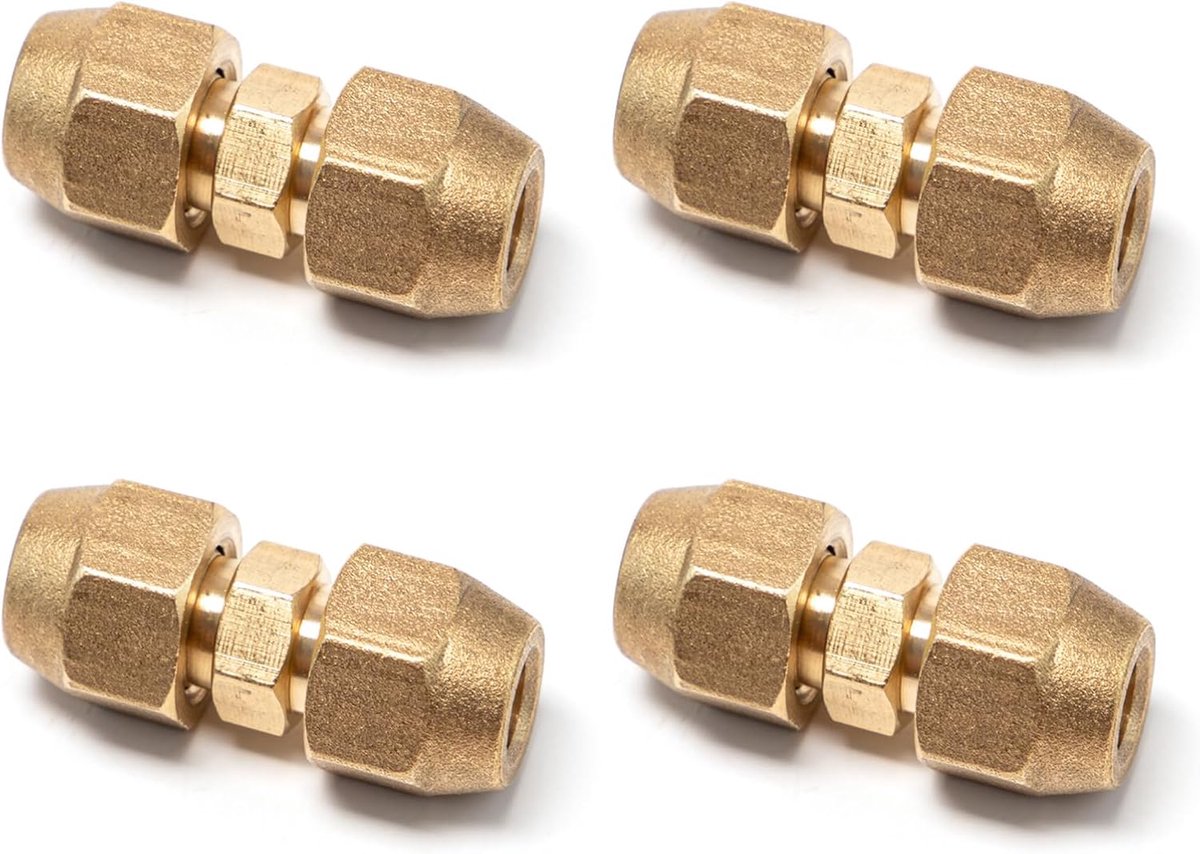Airconditioning, split-verbindingnippelset, 3/8 inch, dubbele nippel voor koperen buizen, airconditioning - ShopVlot