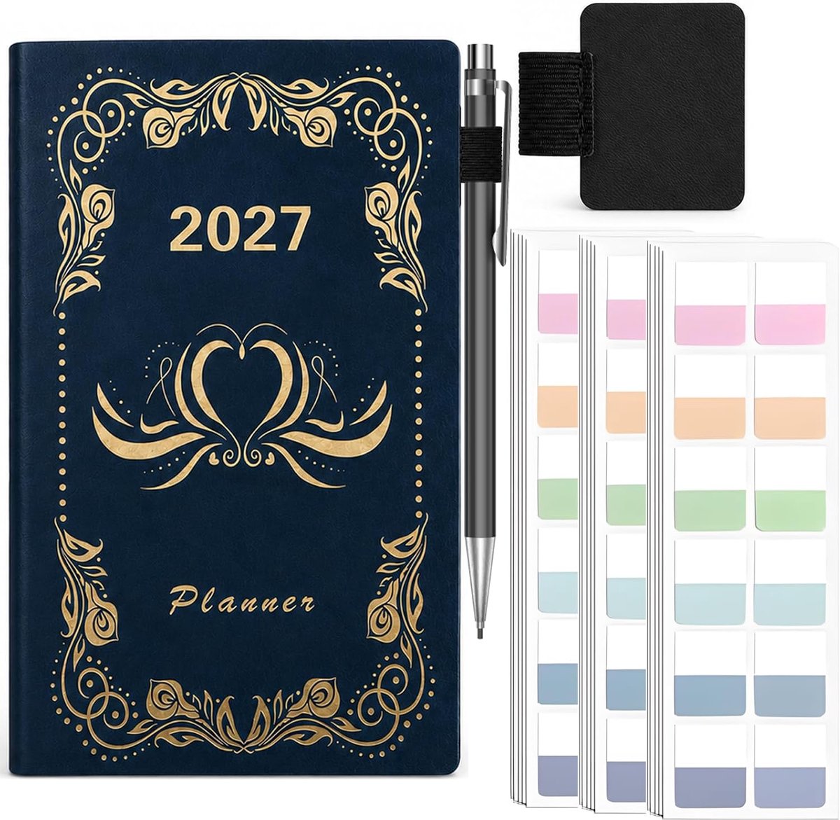 Zakkalender 2027 met zelfklevende penlus - ShopVlot