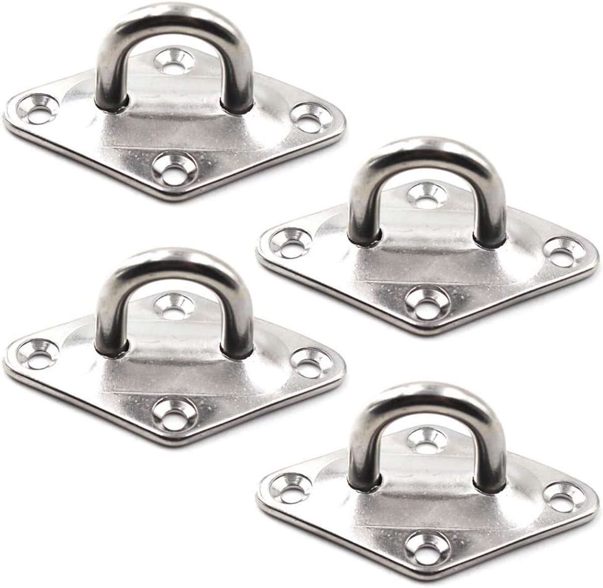 Ceiling Wall Mount Hook Heavy Duty Anchor Diamond Pad Eye Plate 304 Stainless Steel Great for Yoga Swings - ShopVlot
