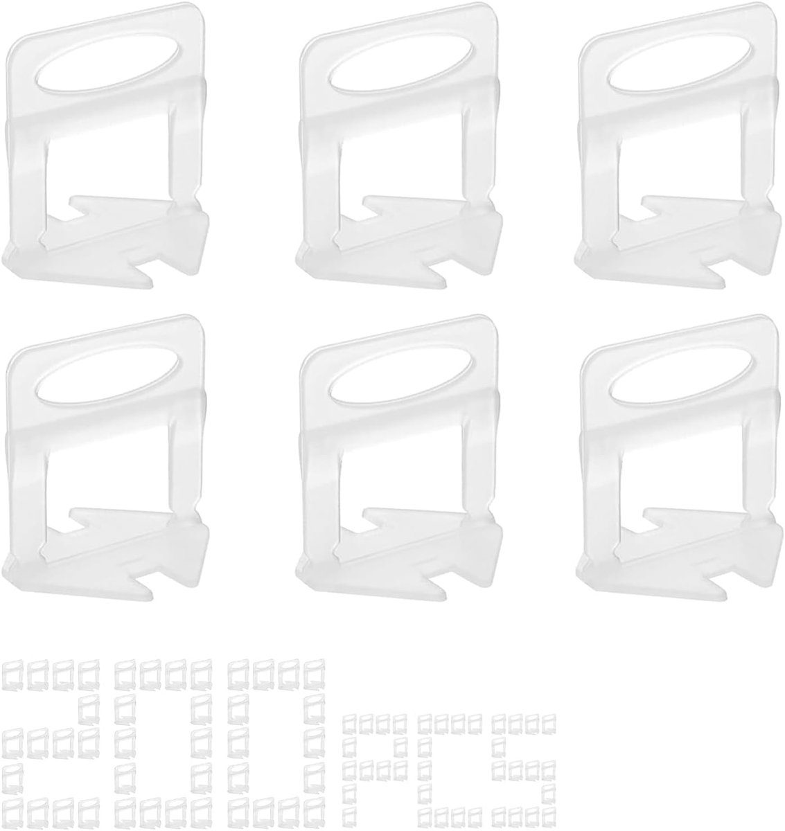 Tiles Leveling System 3 mm Tile Thickness 200 Pieces T-Type Tile Spacers, Tile Leveling System PP Tile Wedges, Tile - ShopVlot