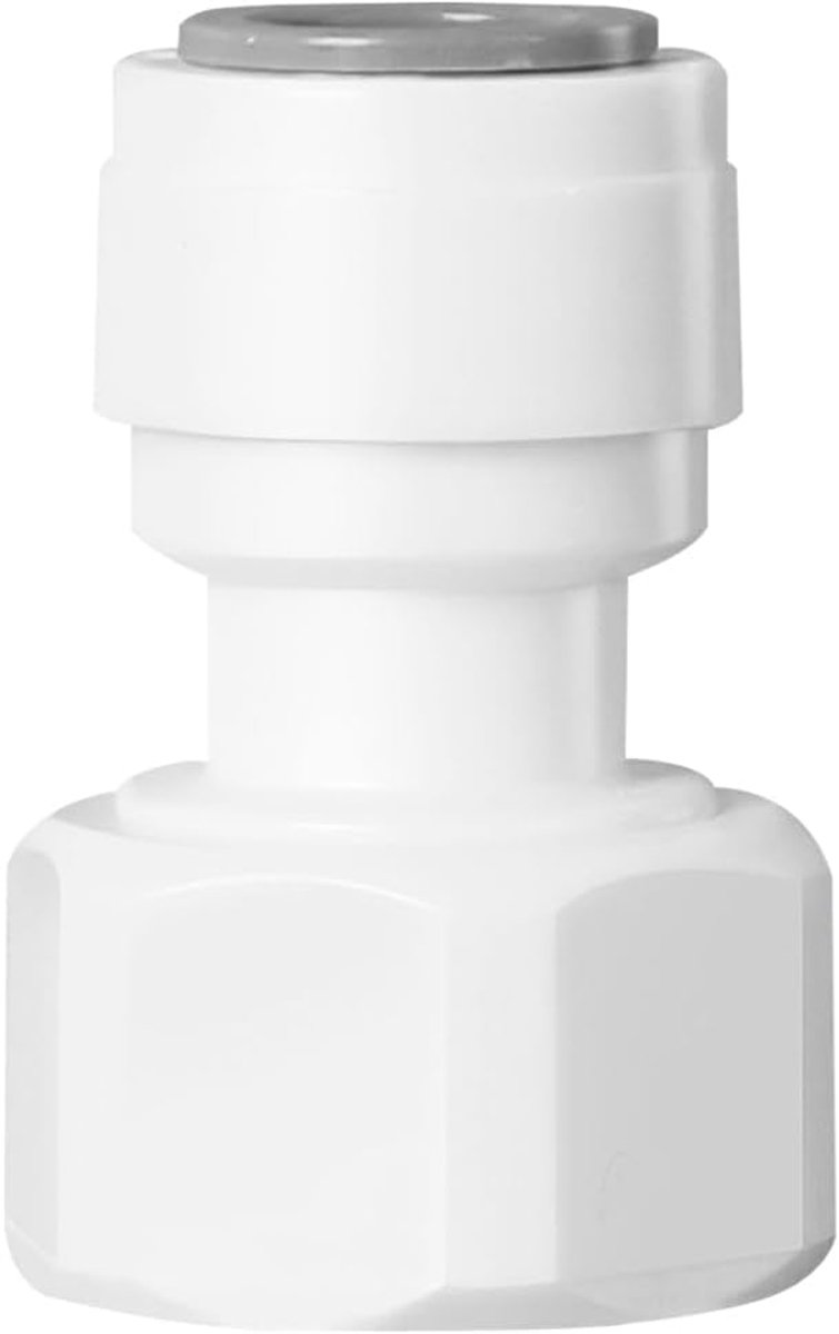 SnelShoppen - 1 RO Waterfilter Aansluiting, 1/2" Vrouwelijke Draad naar 1cm Rechte Snelsluiting, Kunststof Slangkoppelingen voor Waterleidingen, Hoogw