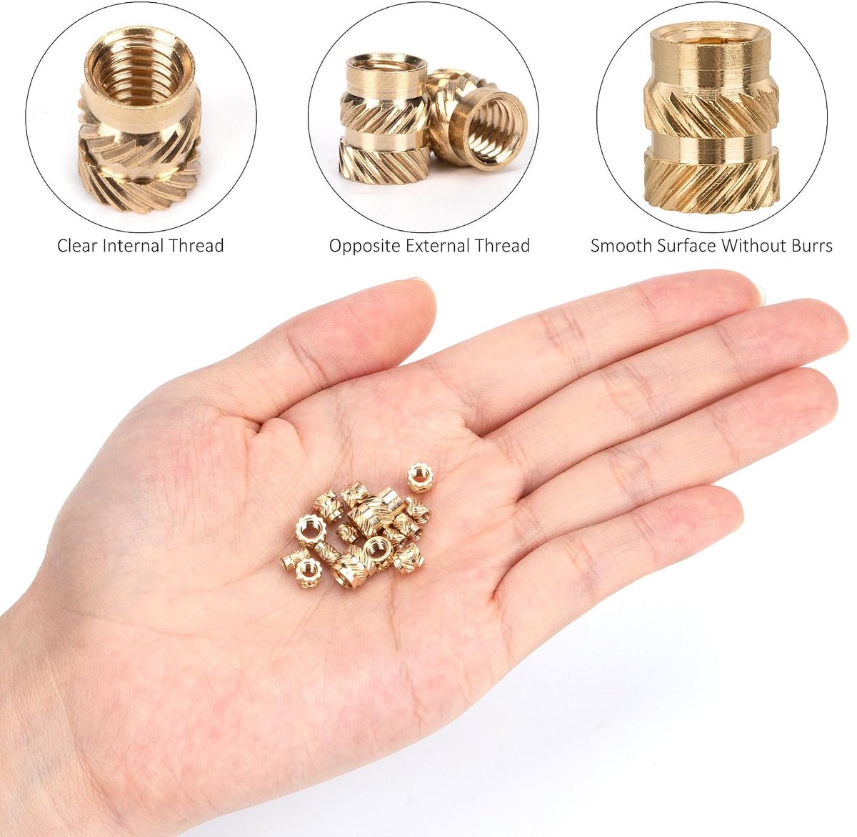 Pack of 300 Thread Inserts M2, M2.5, M3, M4, M5, M6, Thread Inserts for Plastic for Inserting into 3D Printer Parts - ShopVlot