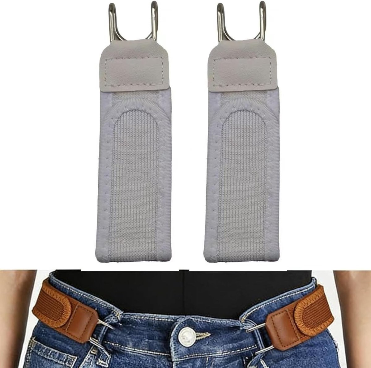 Belt without buckle, elastic belt for men, belt without buckle women, adjustable with fastener, comfortable and easy - ShopVlot