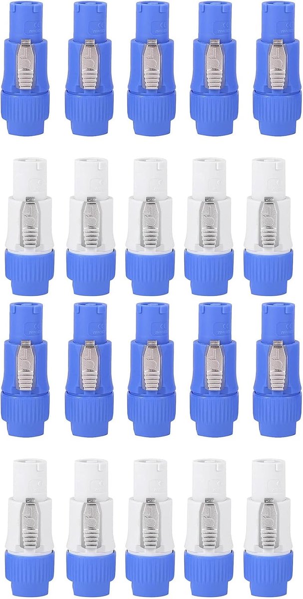 20 stuks/partij Nac3Fca Speakon stekker 3-pins Powercon stekker 20 A 250 V AC Power Connector blauw en - ShopVlot