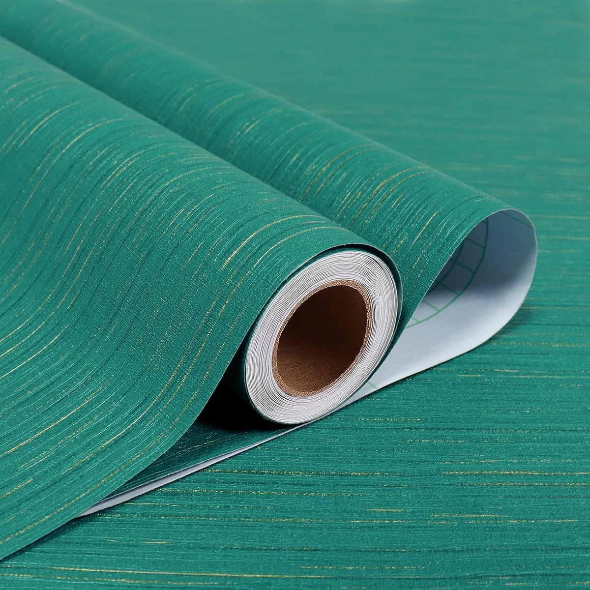 Stickyart Self-Adhesive Paper for Furniture Kitchen Colour Green Textured Canvas 12"x16" Green Vinyl Self Adhesive - ShopVlot