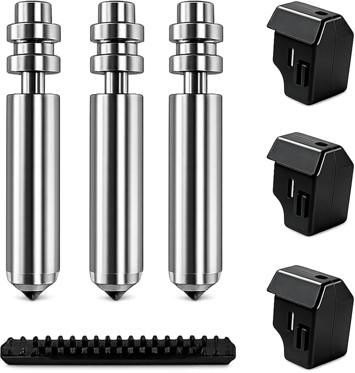 3 bimetaal hardstalen mondstukken 0,4/0,6/0,8 mm voor Anycubic Kobra X, met siliconenborstel en 3 siliconen sleeves - ShopVlot