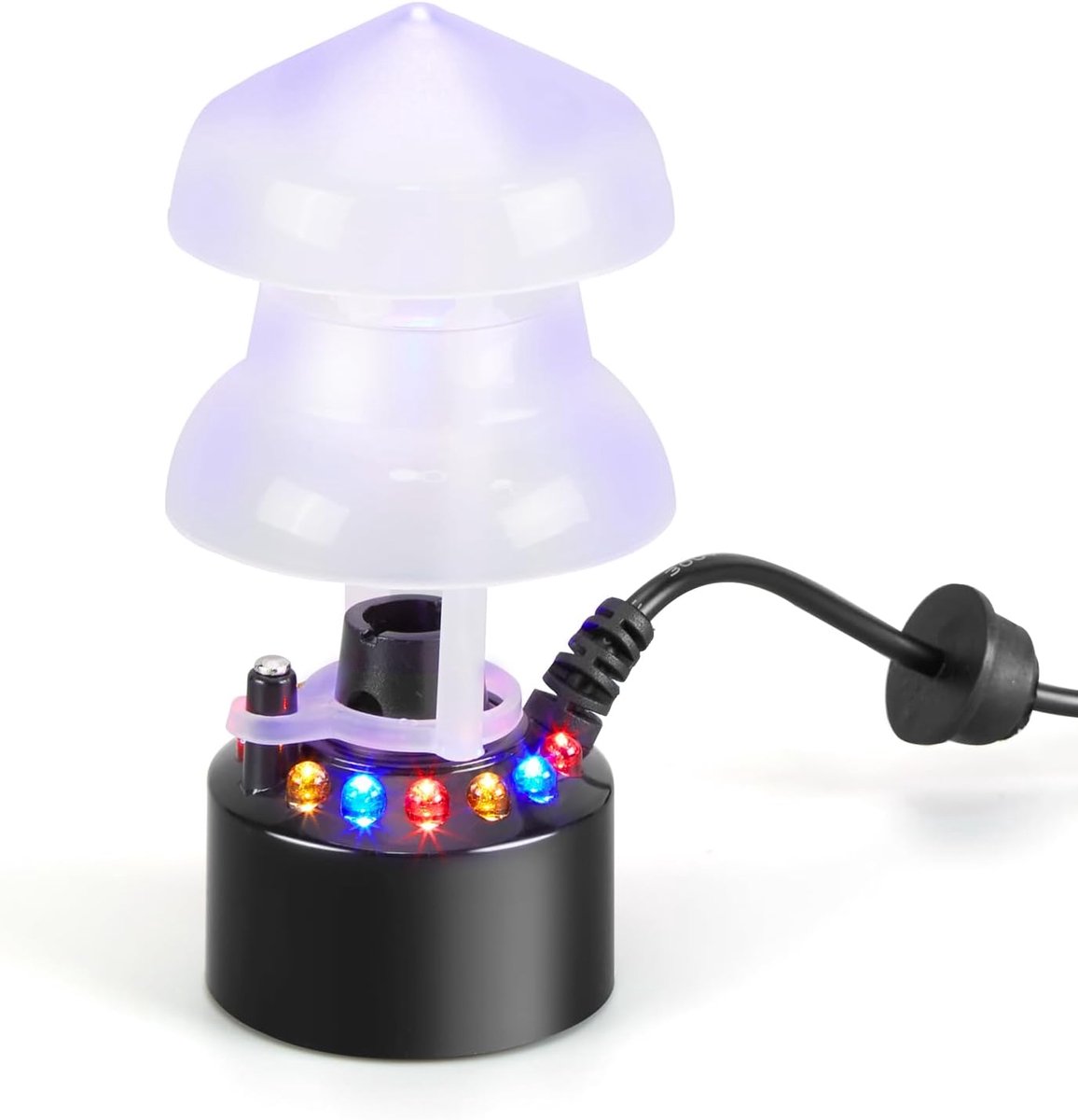 FITNATE Splash Guard Ultrasonic Mist Maker, 12 LED Mister Fogger Water Fountain Pond Fog Machine Atomizer Humidifier - ShopVlot