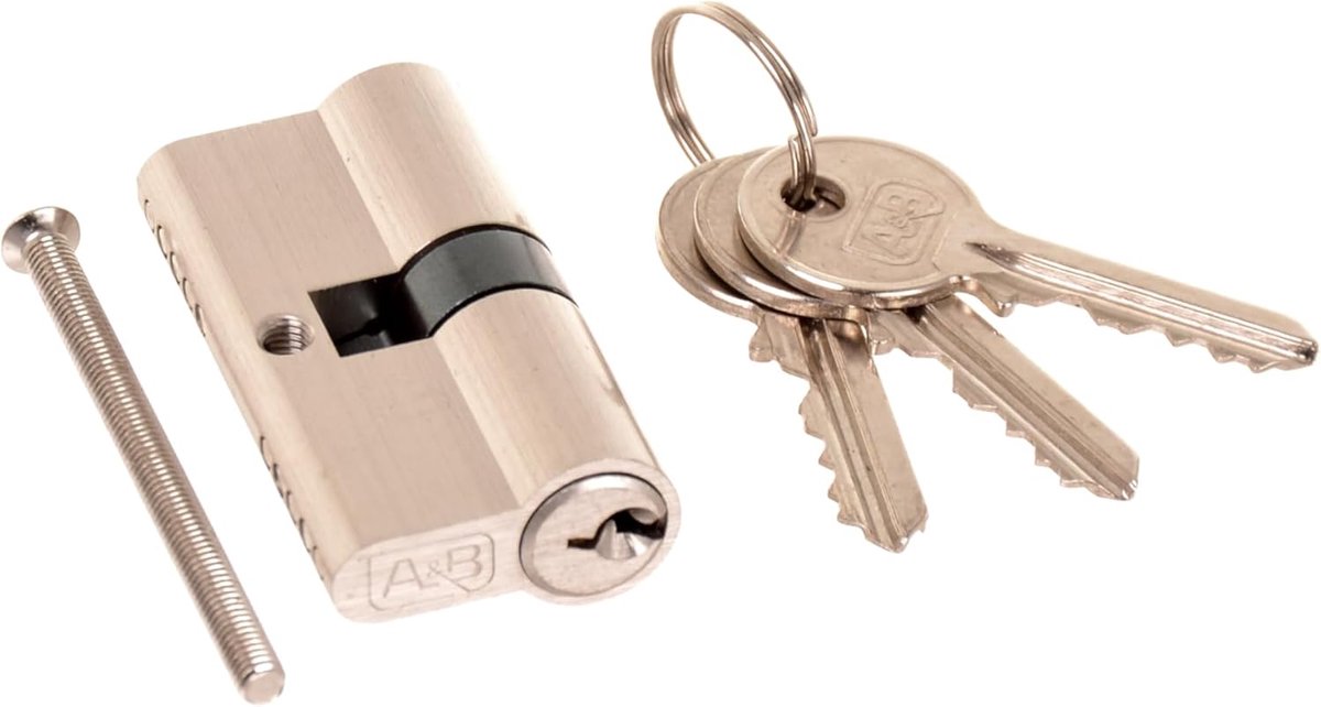 Locking cylinder Profile cylinder Nickel NEW (30/40 mm) - ShopVlot