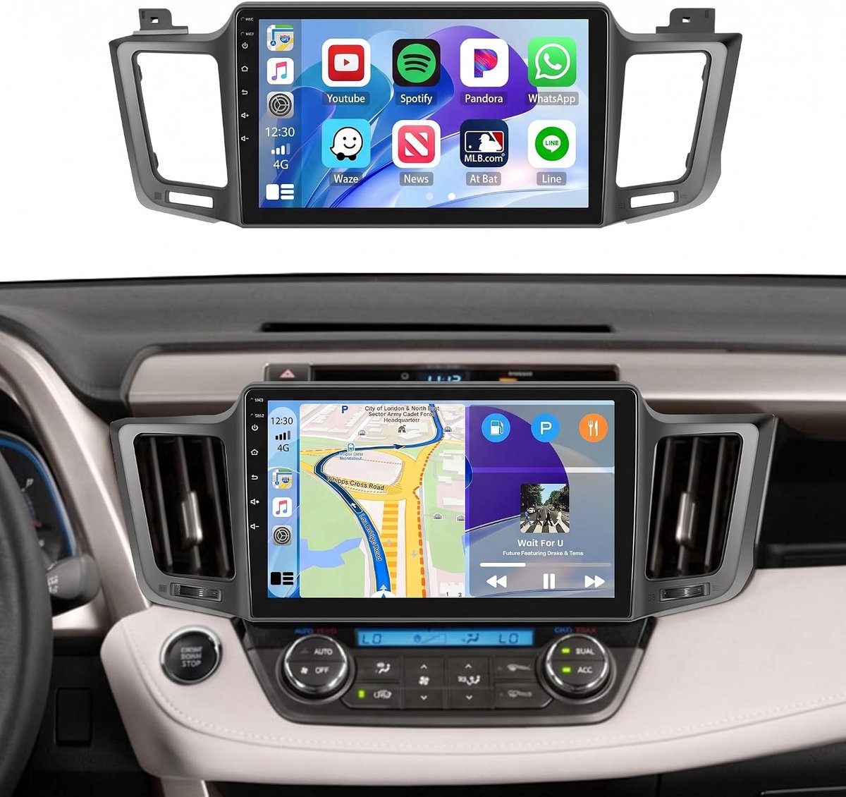 Auto Radio 9 Inch - Android 13 - Draadloze Carplay - GPS Navigatie en WiFi - ShopVlot