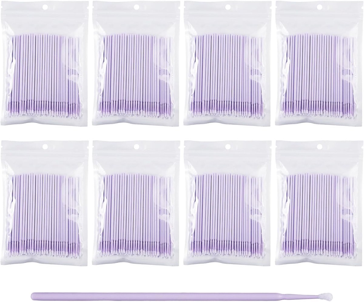 Microborstels 10 cm - 800 stuks - microfibre - perfect voor wimpertransplantaties - ShopVlot