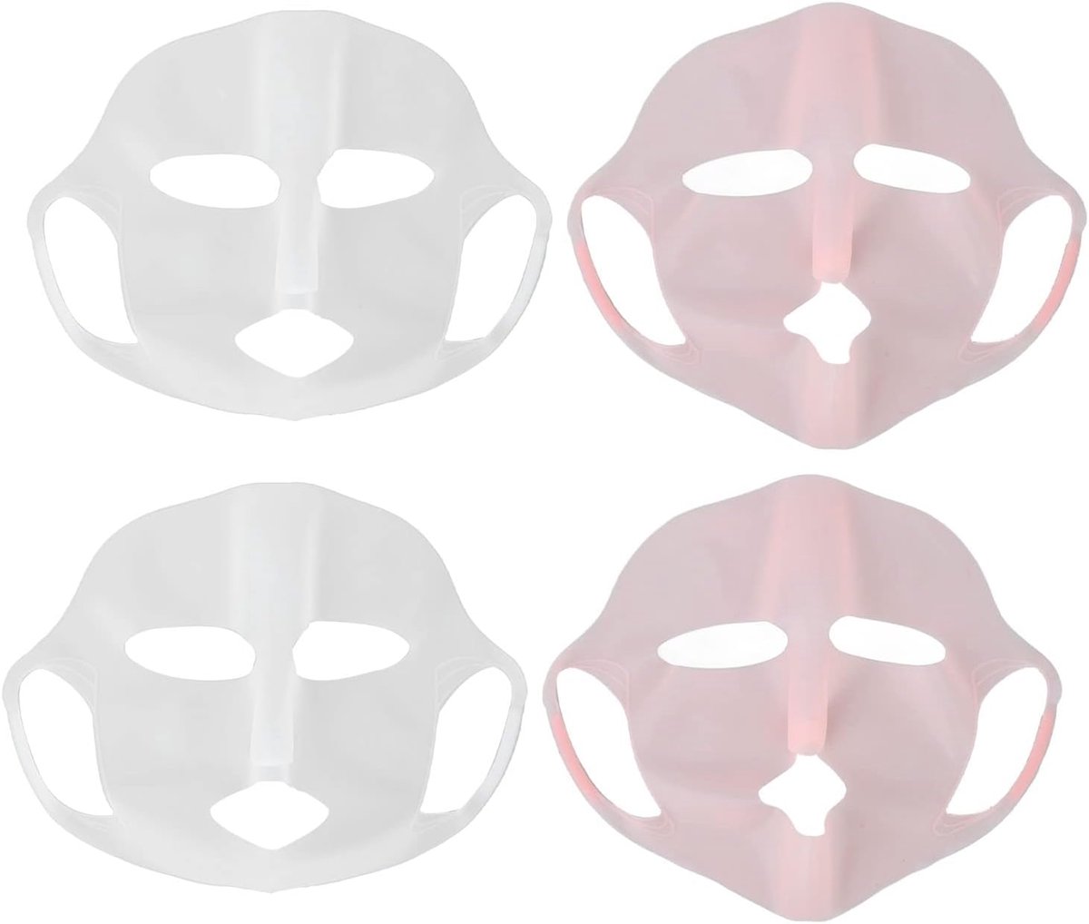 Siliconen gezichtsmaskerhouder 4 stuks - herbruikbaar - waterproof - verbeterde absorptie - ShopVlot
