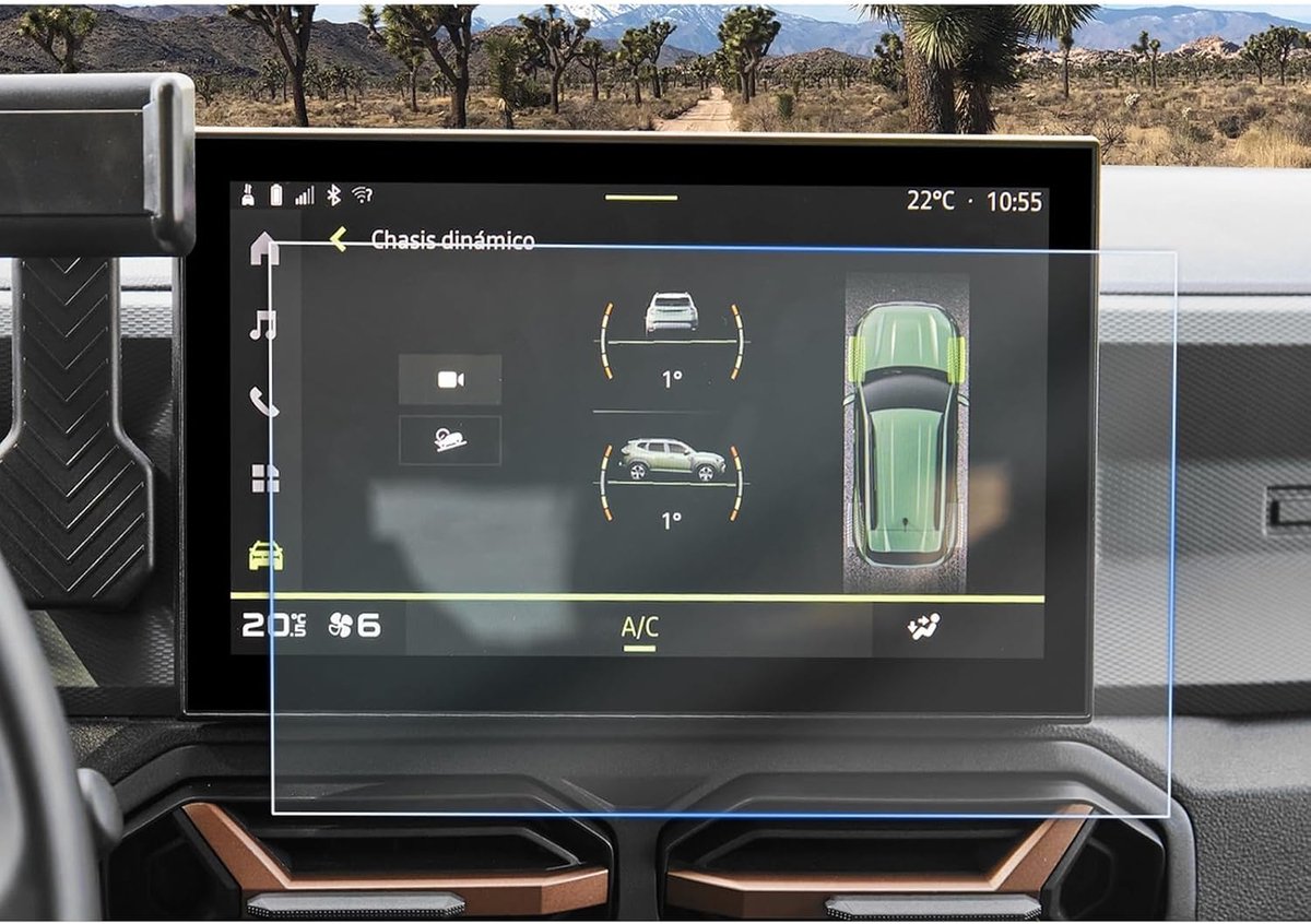Navigatie Beschermfolie 10.1 inch - Scratch-bestendig - Nano materiaal - Voor Dacia Bigster 2024-2026 - ShopVlot