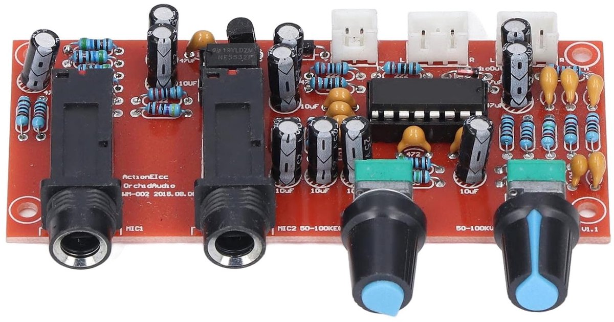 Microfoonversterker met Echo en Reverb Effect - DIY Karaoke Mixer Kit - 12V-24V DC Ingang - Perfect voor Thuisgebruik - ShopVlot